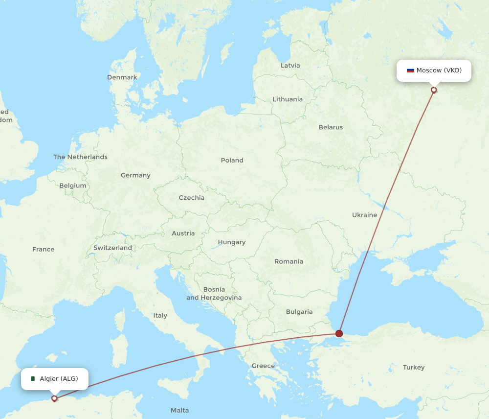 ALG-VKO flight routes