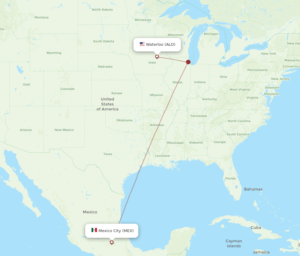 ALO-MEX flight routes