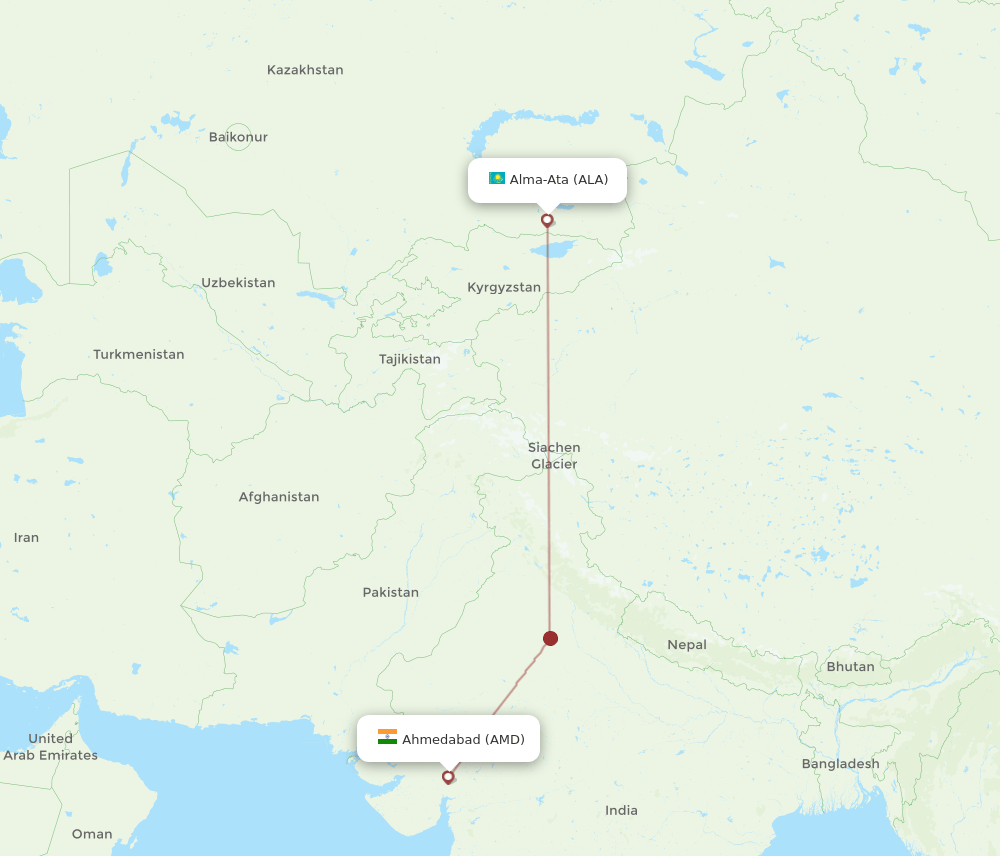 AMD-ALA flight routes