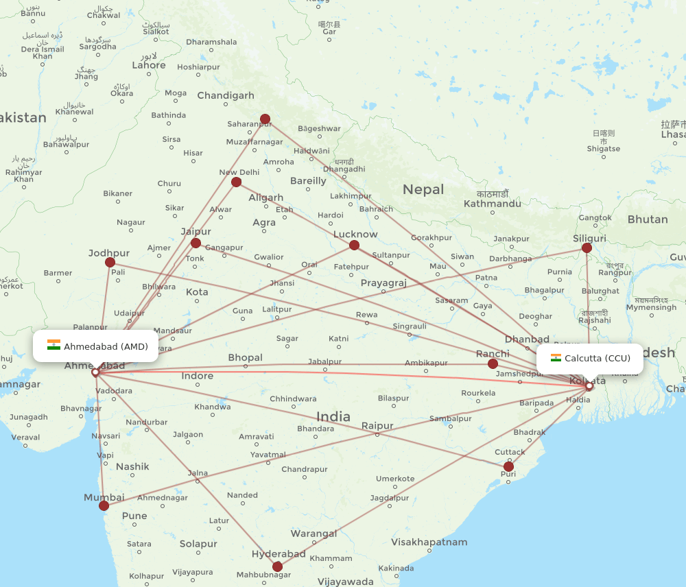 AMD-CCU flight routes
