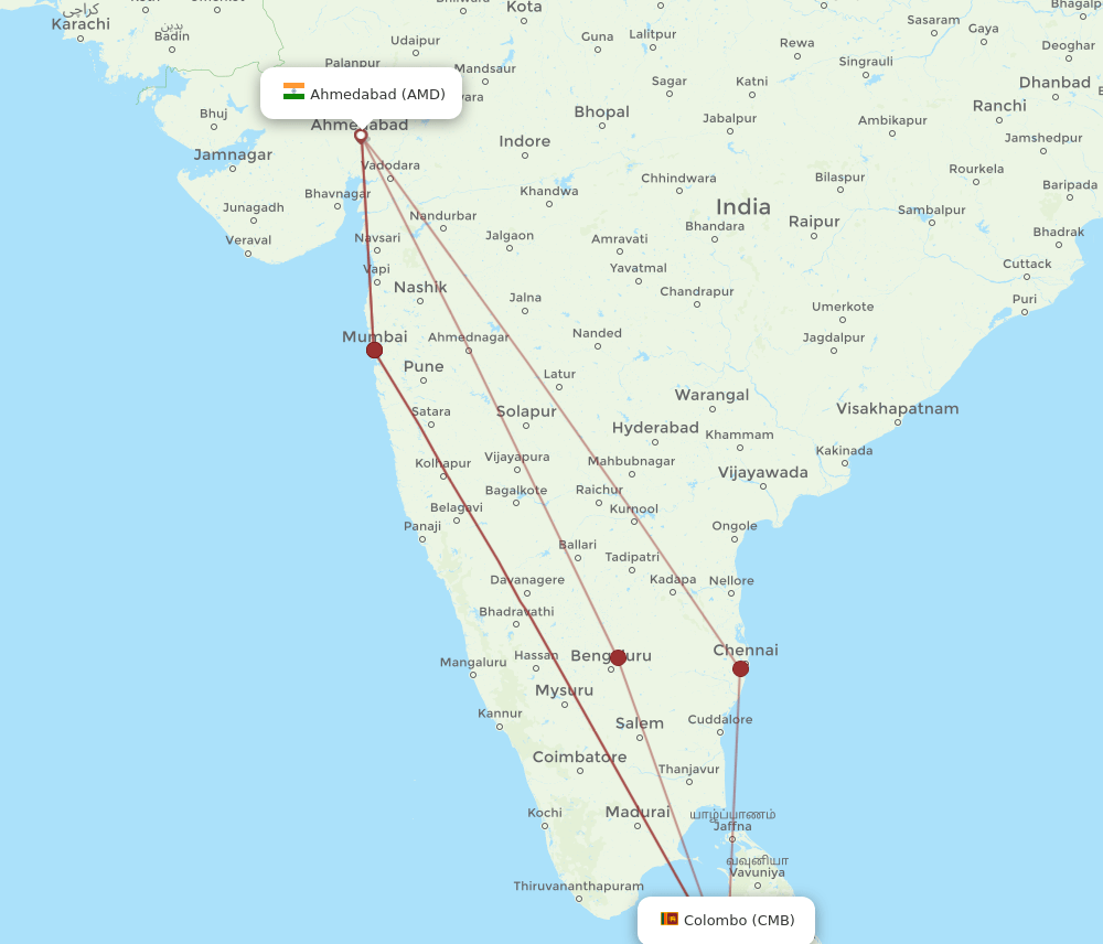AMD-CMB flight routes