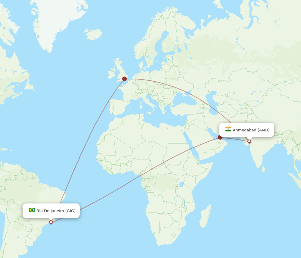 AMD-GIG flight routes