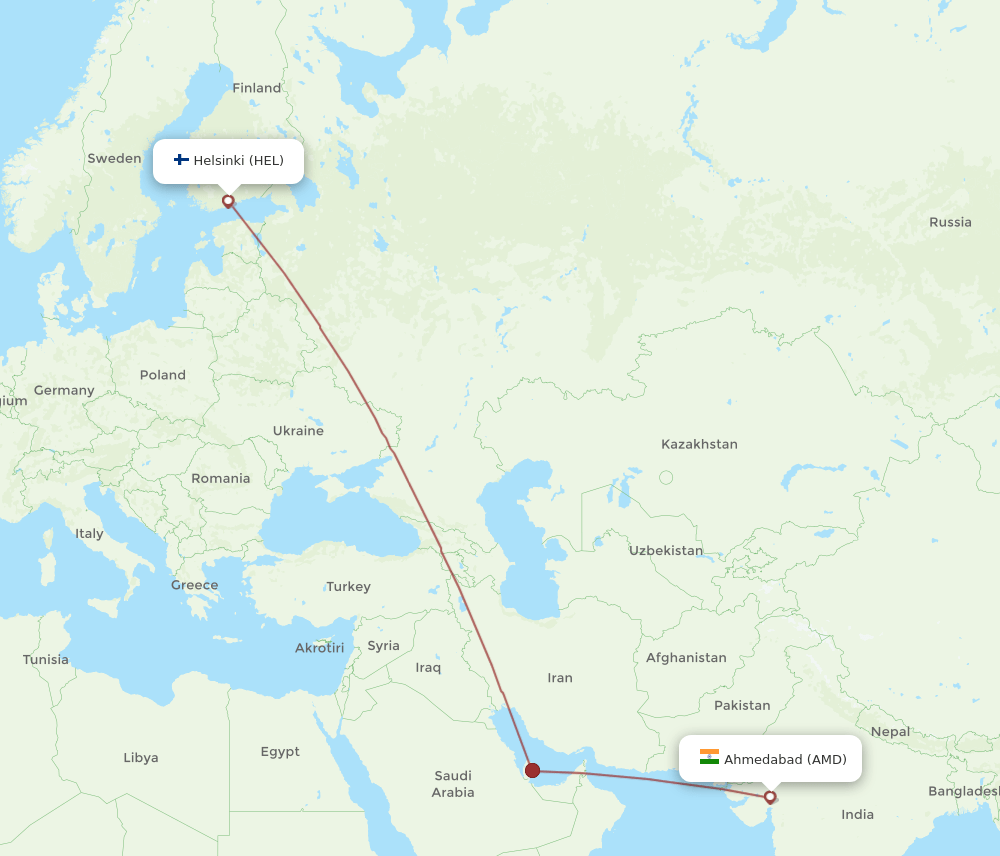AMD-HEL flight routes