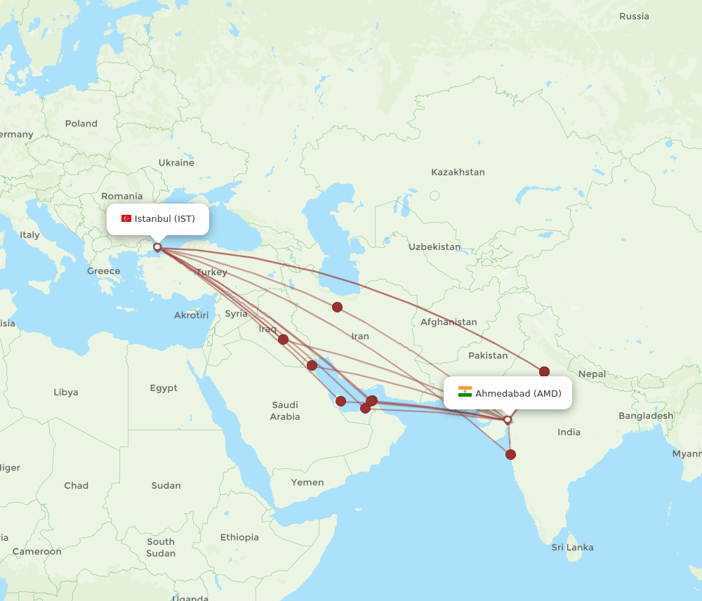 AMD-IST flight routes
