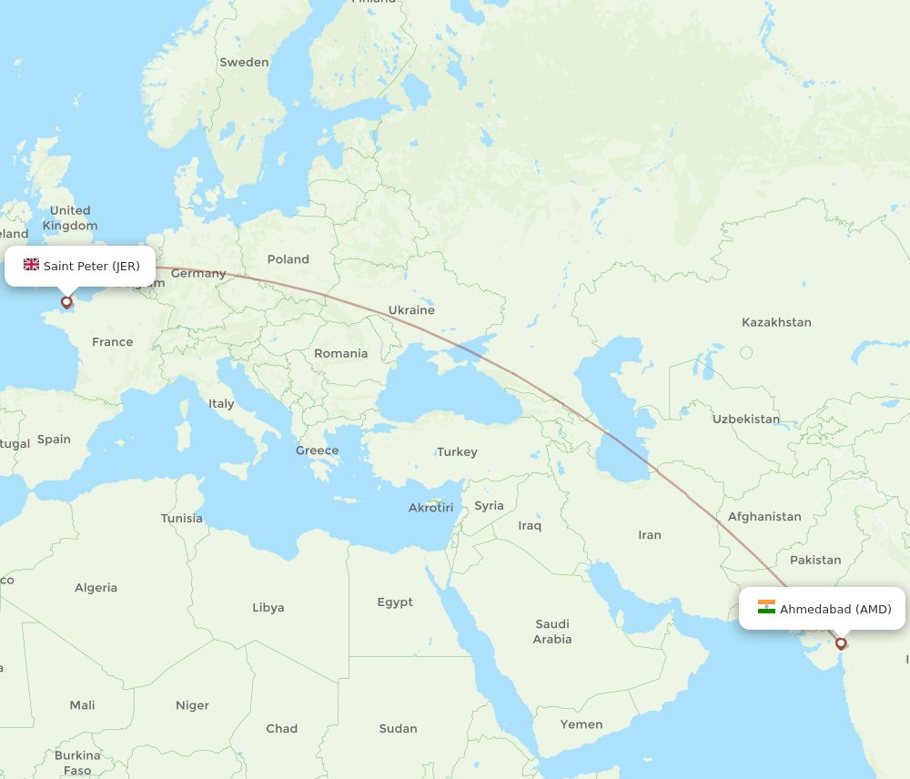 AMD-JER flight routes