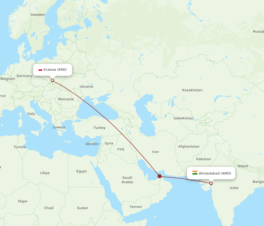 AMD-KRK flight routes