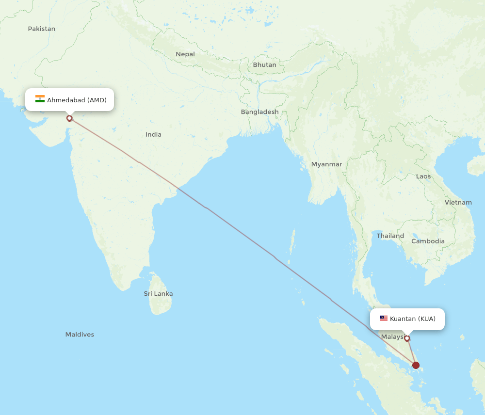 AMD-KUA flight routes
