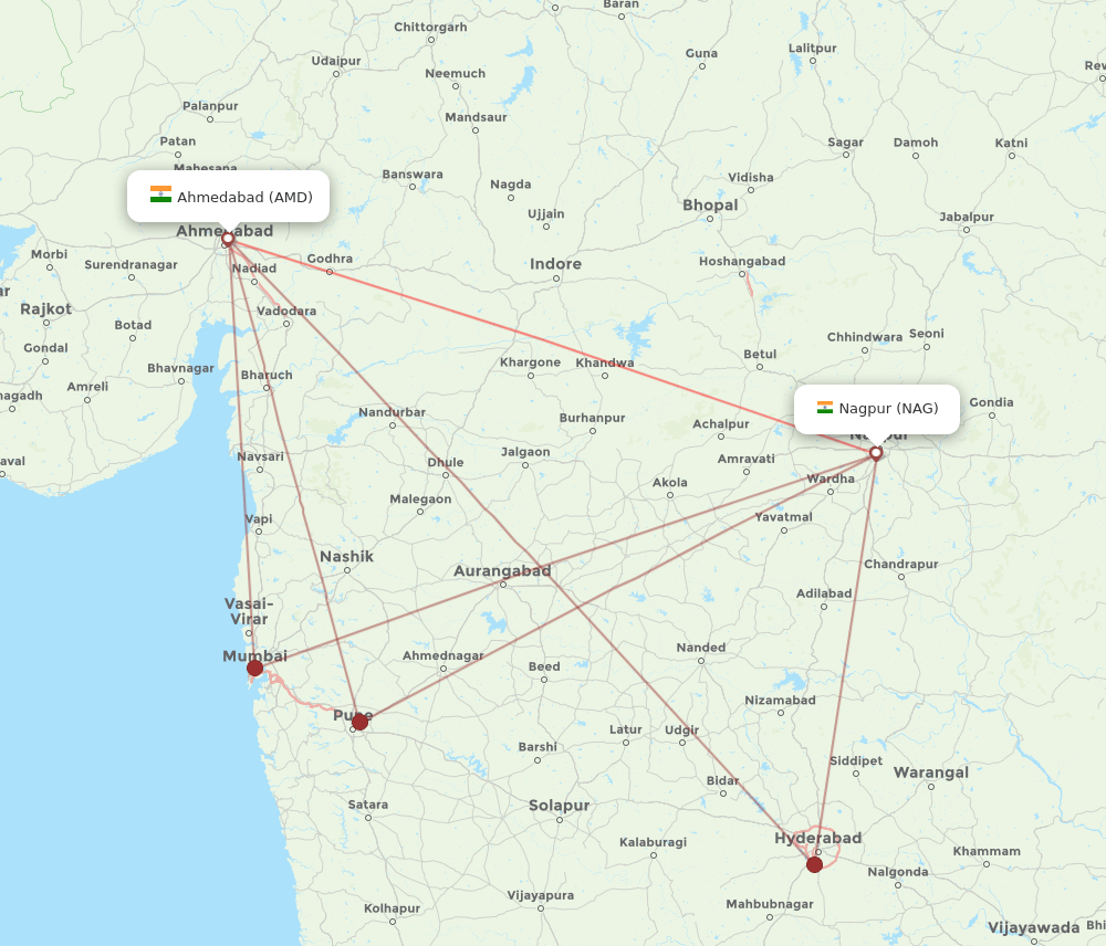 AMD-NAG flight routes