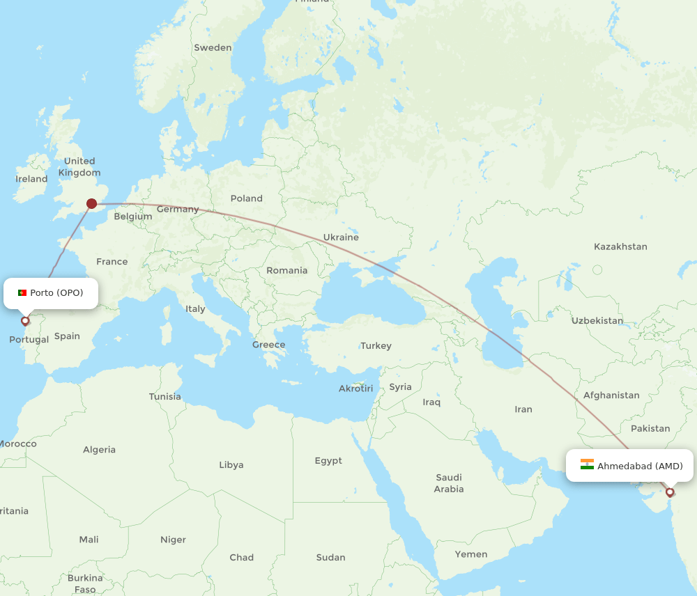 AMD-OPO flight routes