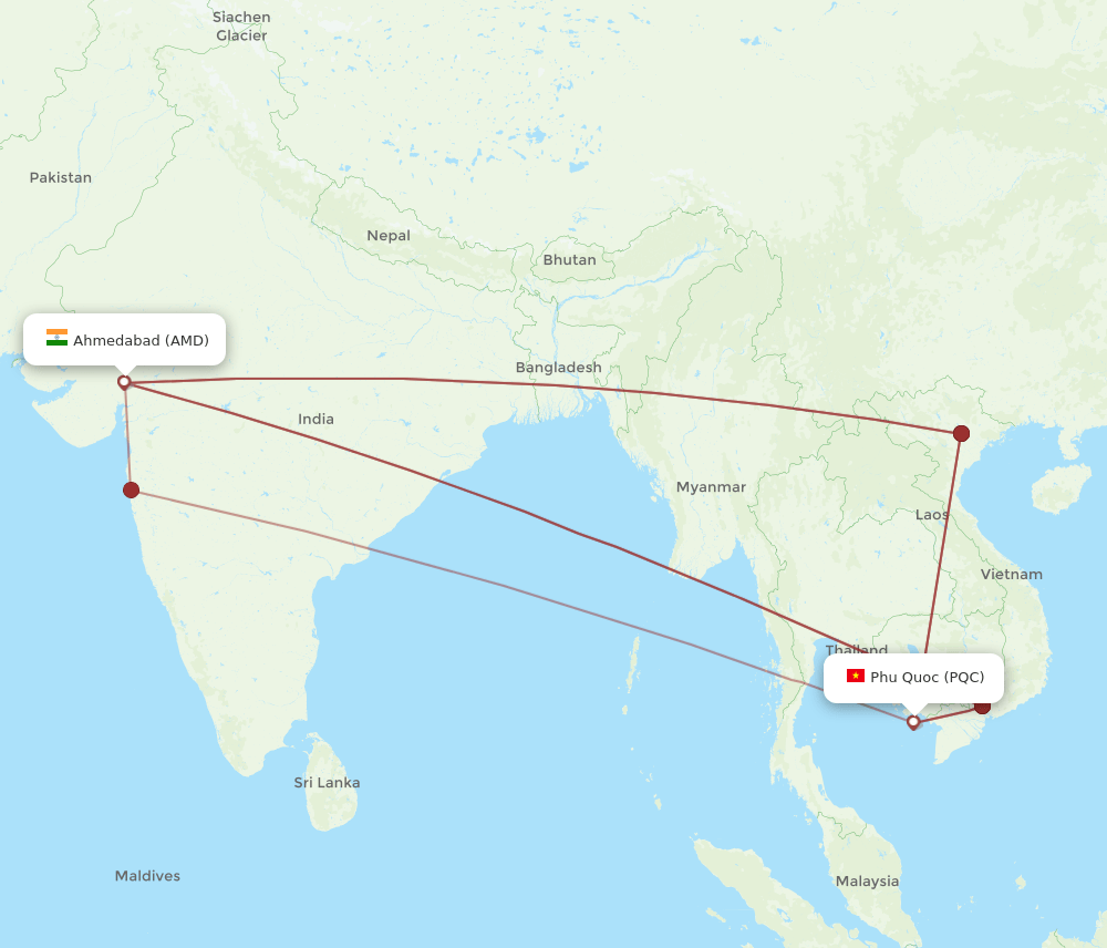 AMD-PQC flight routes