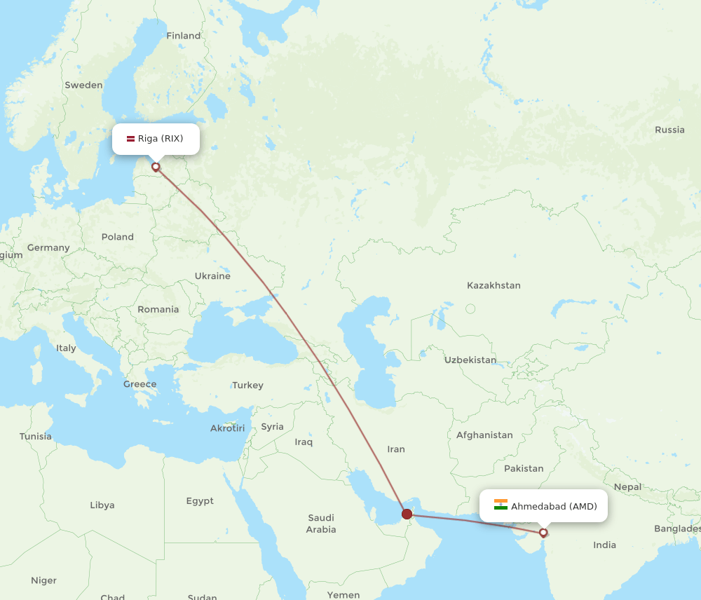 AMD-RIX flight routes