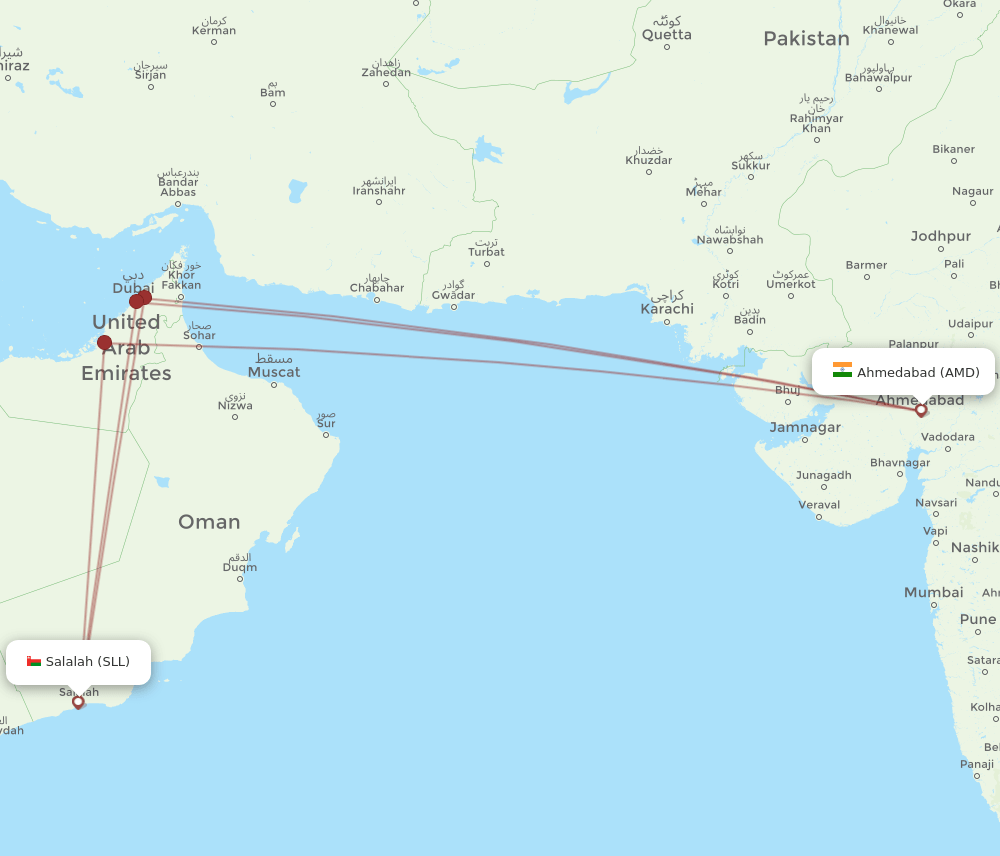 AMD-SLL flight routes