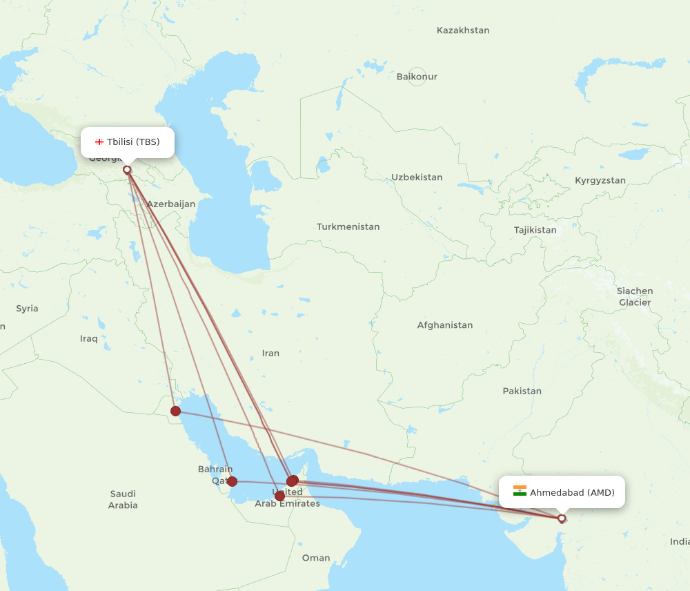 AMD-TBS flight routes