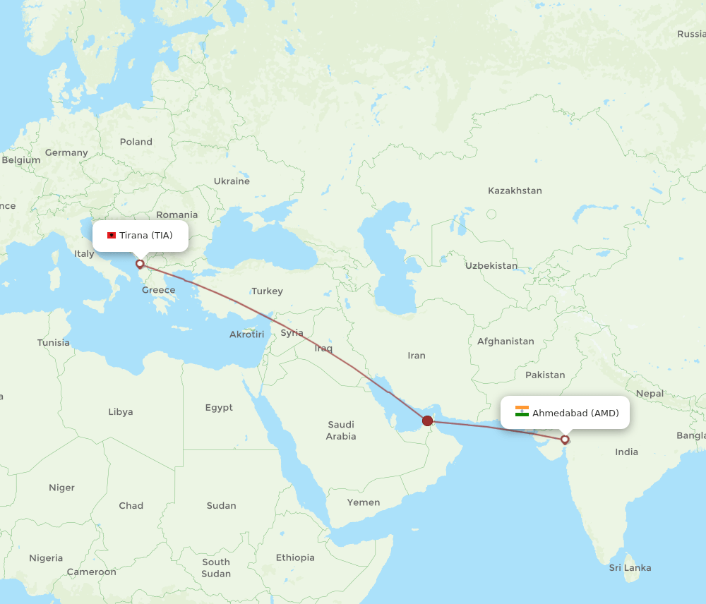 AMD-TIA flight routes