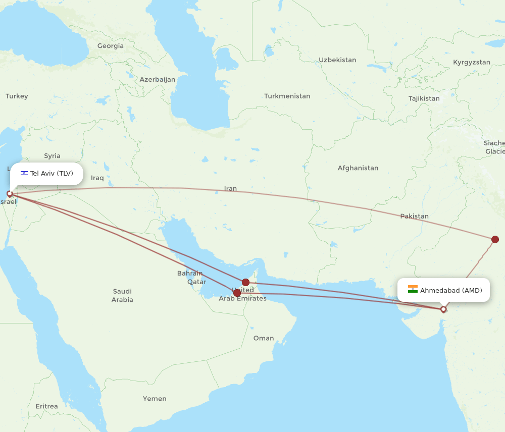 AMD-TLV flight routes