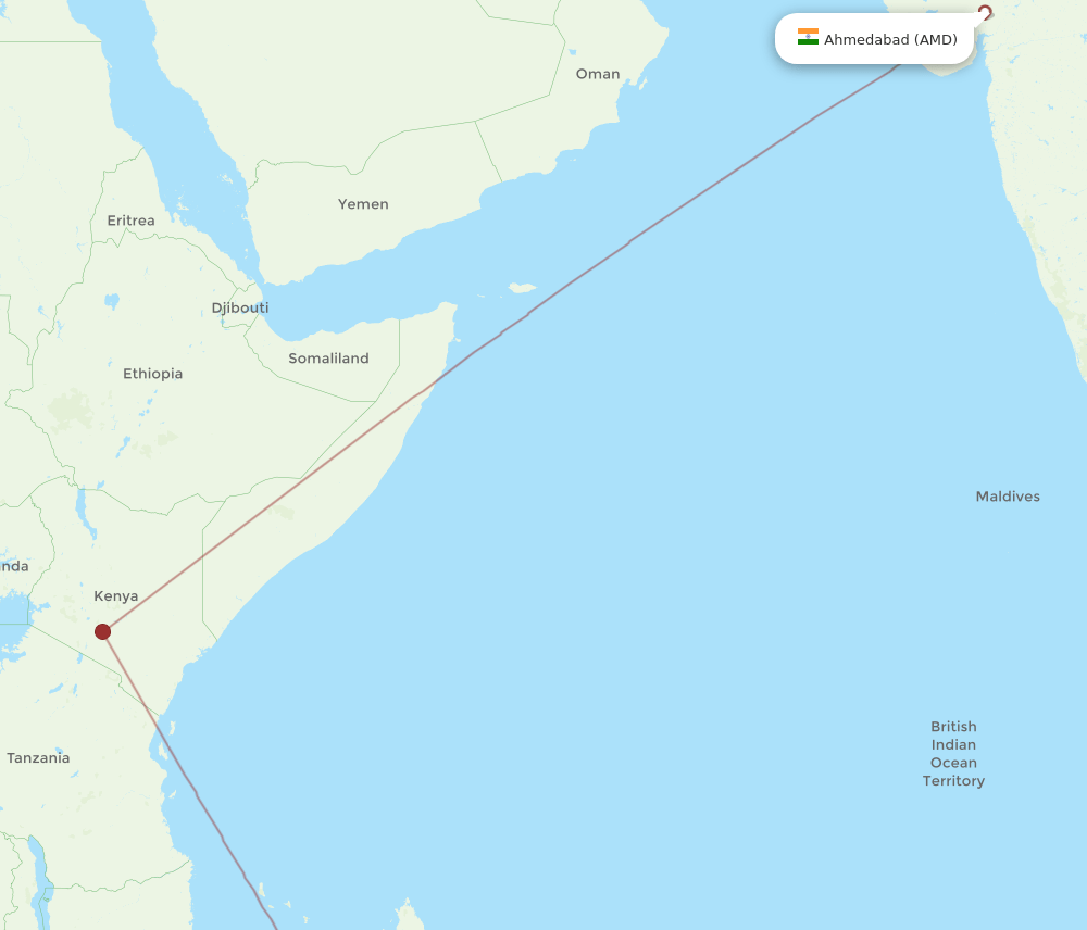 AMD-TNR flight routes