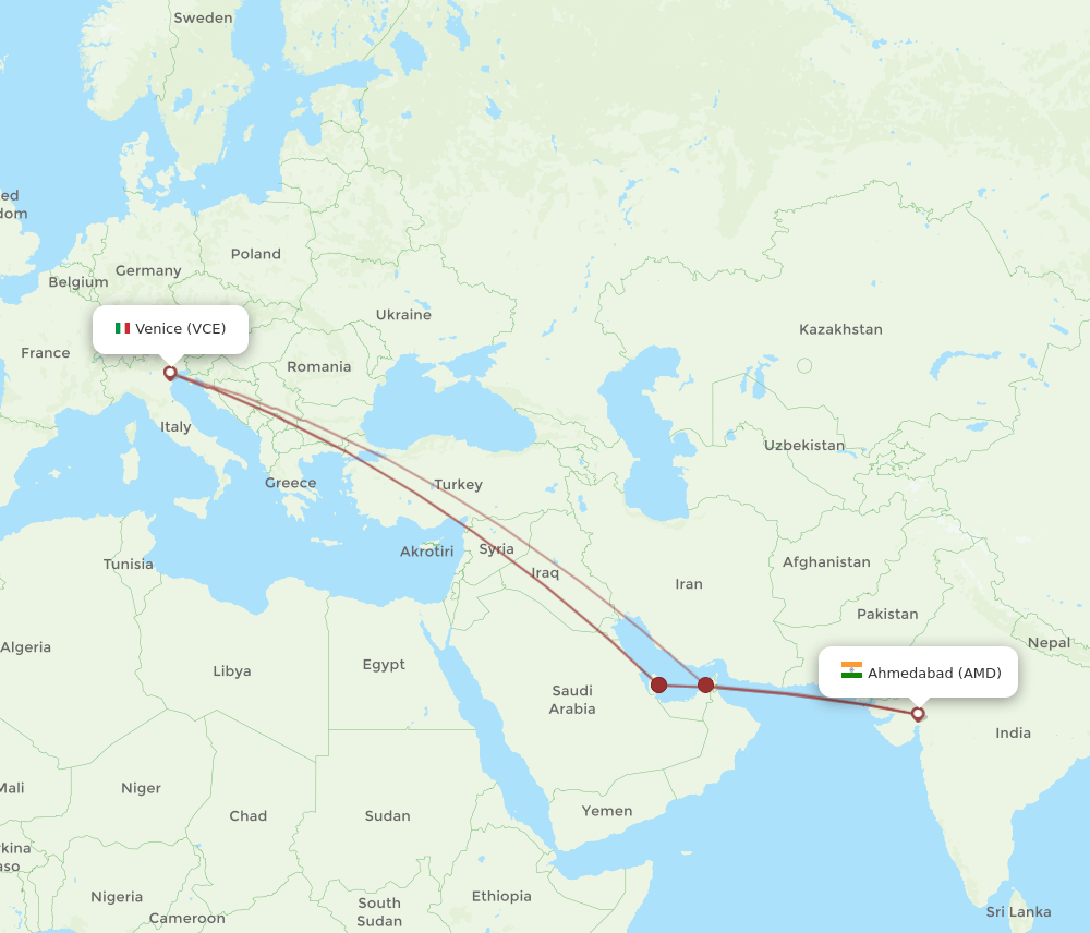 AMD-VCE flight routes