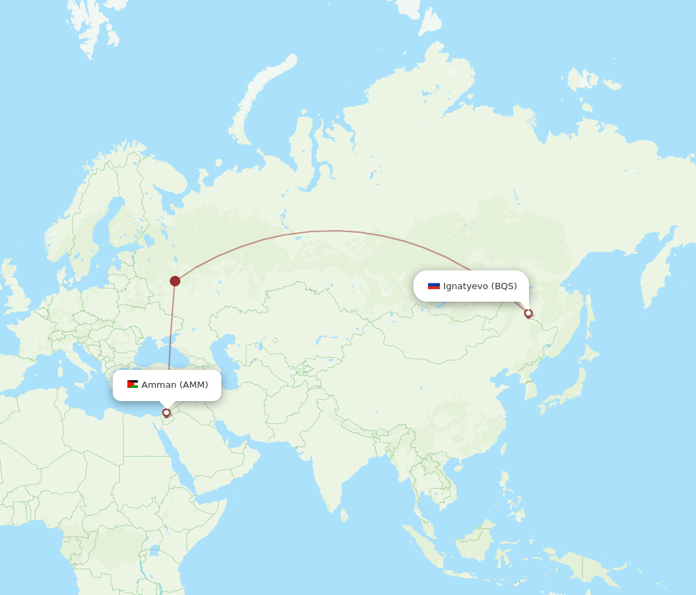 AMM-BQS flight routes