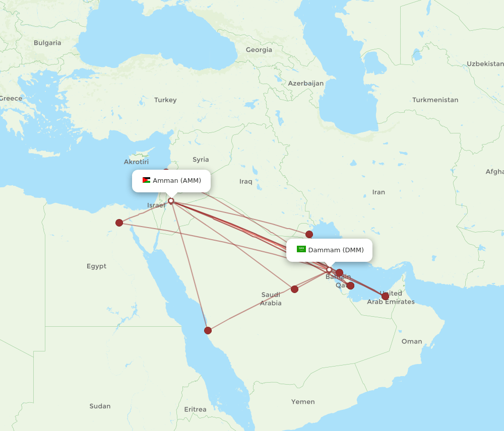AMM-DMM flight routes