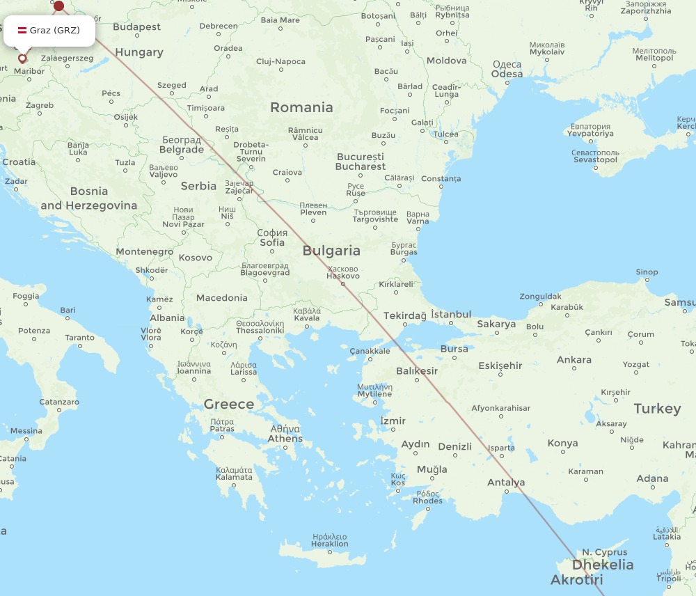AMM-GRZ flight routes