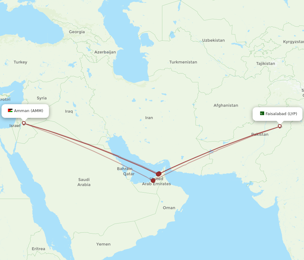 AMM-LYP flight routes