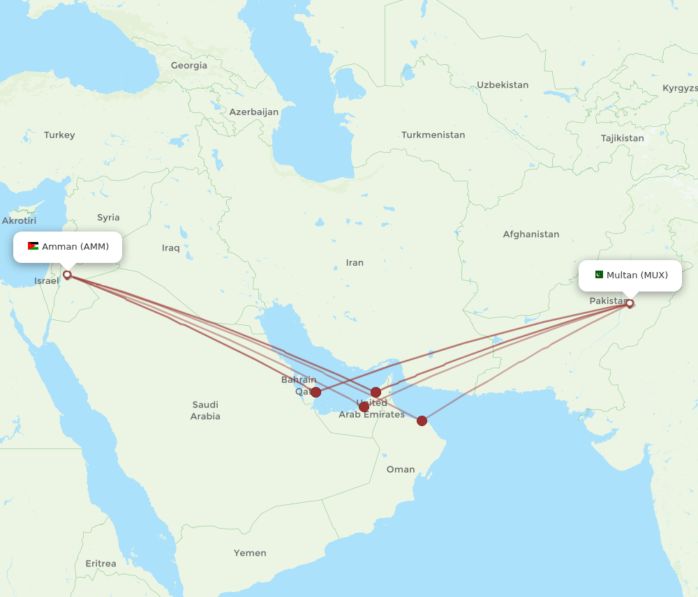 AMM-MUX flight routes