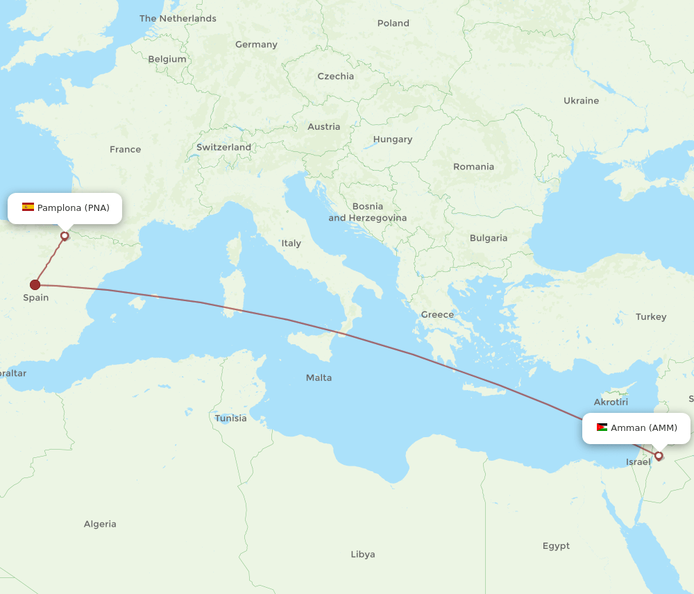 AMM-PNA flight routes