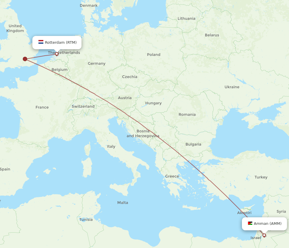 AMM-RTM flight routes