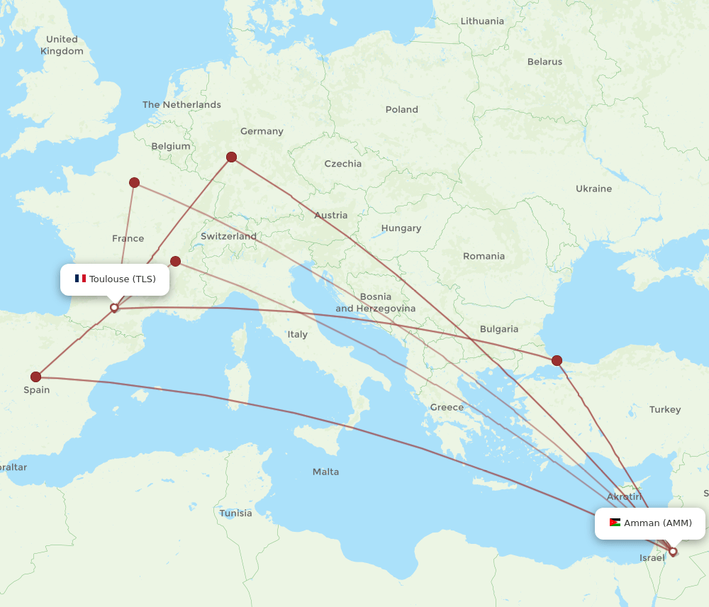 AMM-TLS flight routes