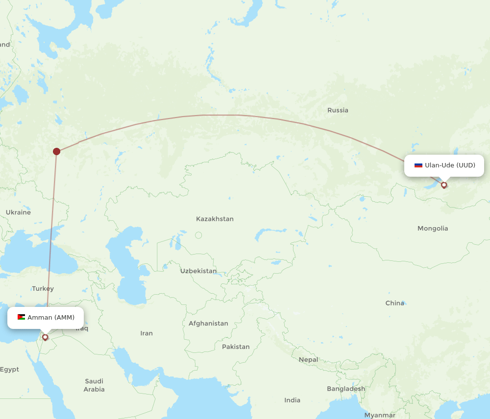AMM-UUD flight routes