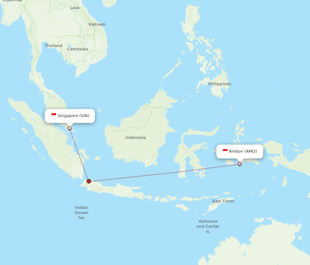 AMQ to SIN flights and routes map