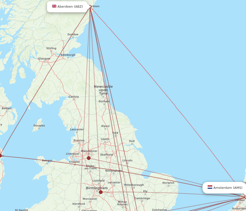 AMS-ABZ flight routes