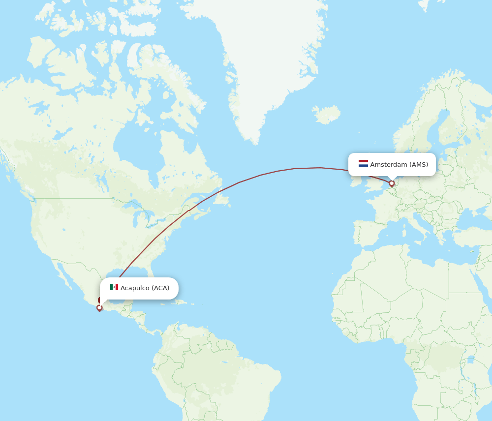 AMS-ACA flight routes