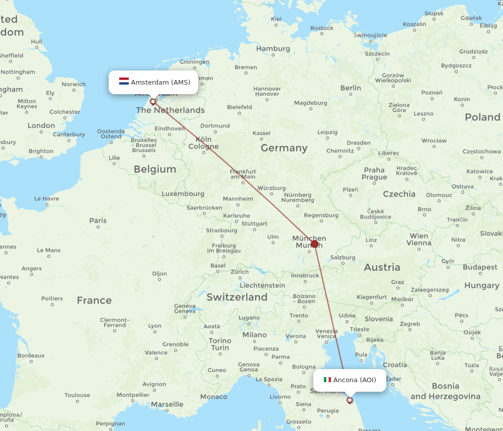 AMS-AOI flight routes