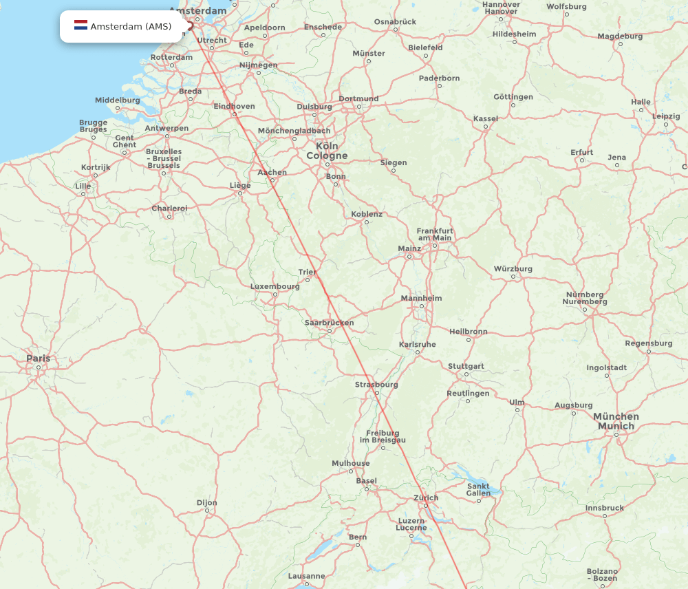 AMS to BGY flights and routes map