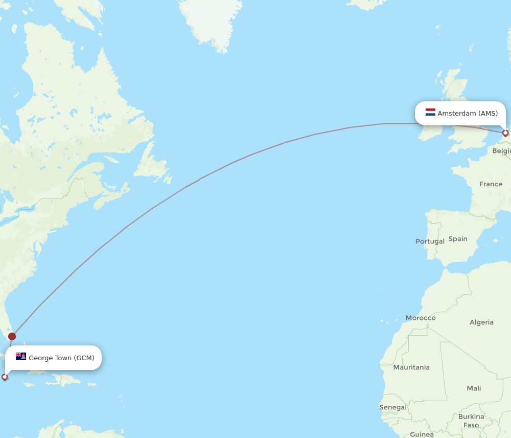 AMS-GCM flight routes