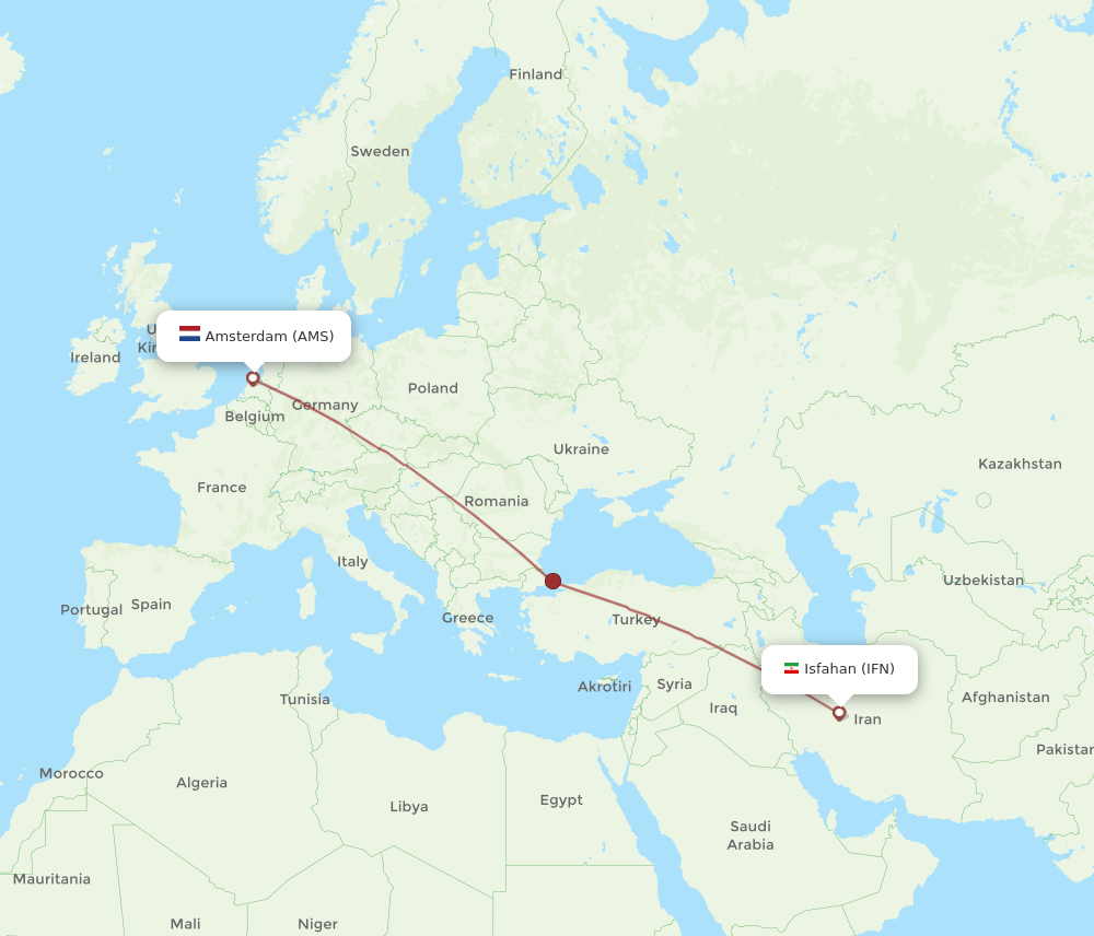 AMS-IFN flight routes