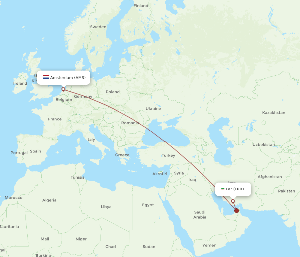 AMS-LRR flight routes