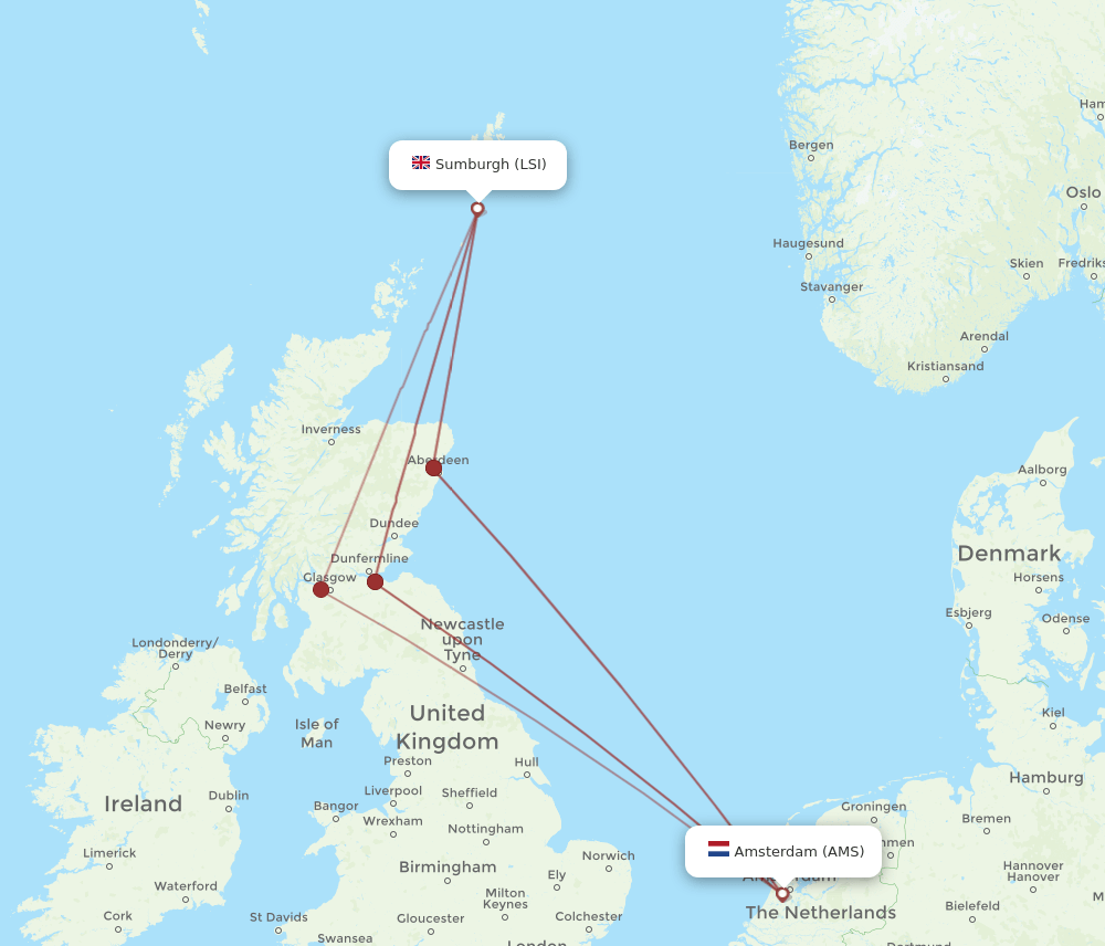 AMS-LSI flight routes