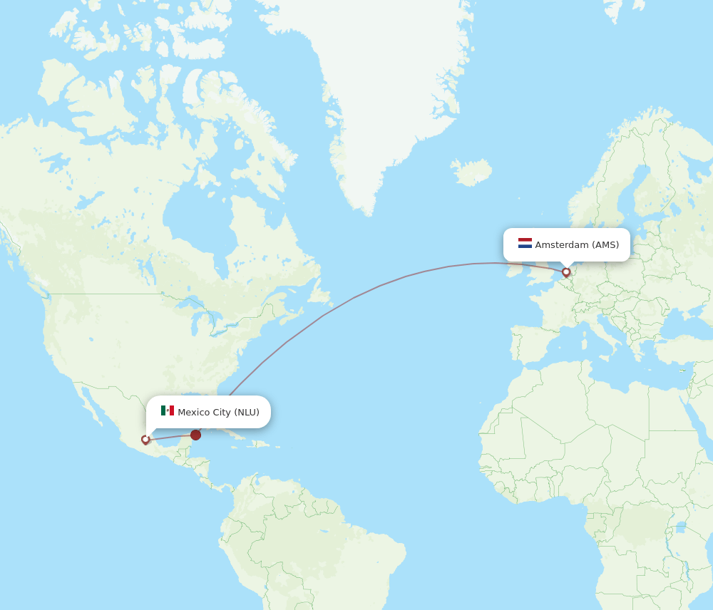 AMS-NLU flight routes