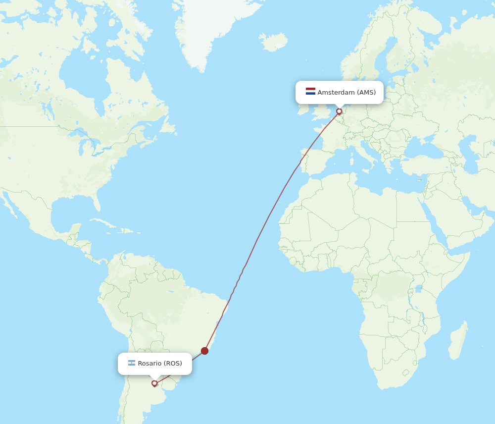 AMS-ROS flight routes