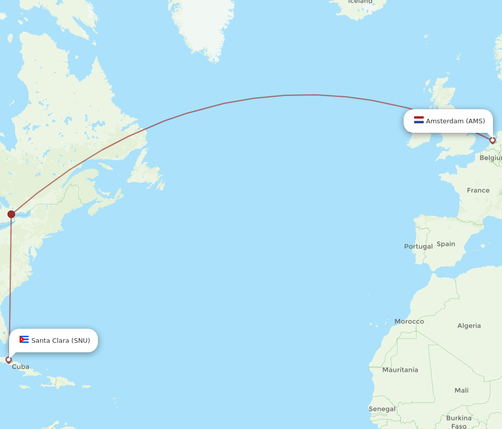 AMS-SNU flight routes