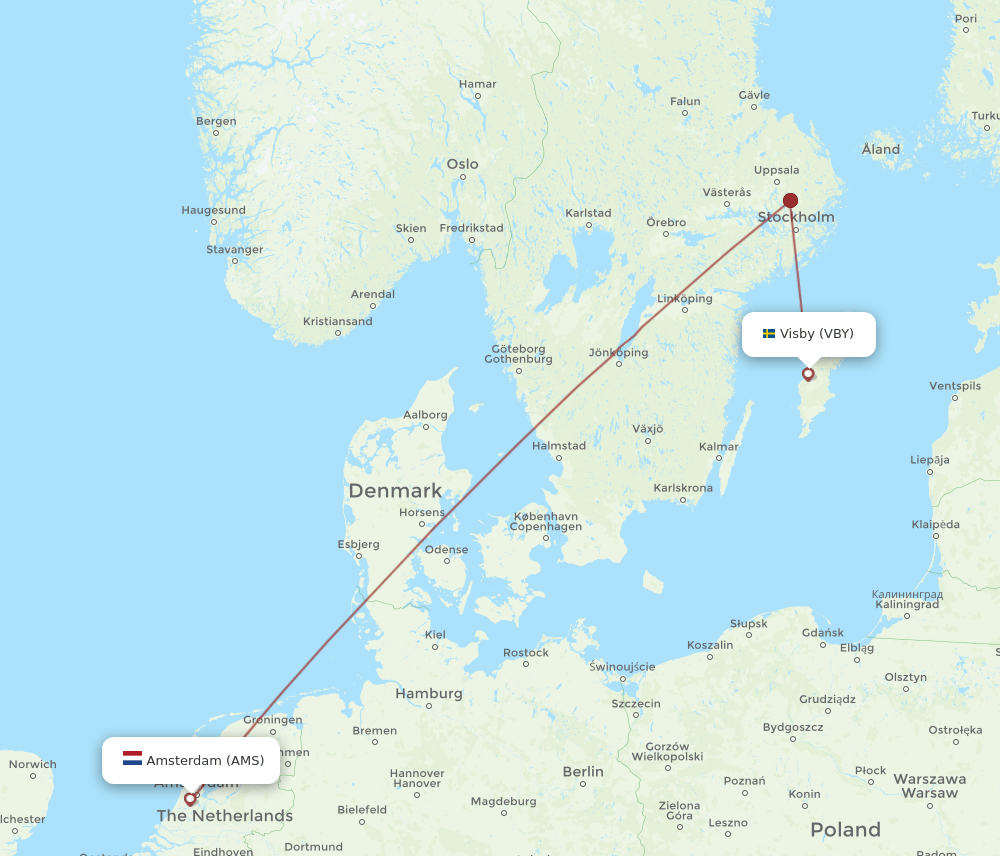 AMS-VBY flight routes