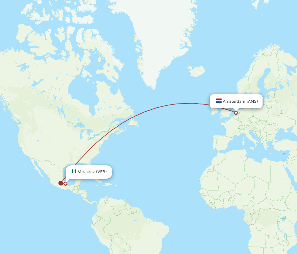 AMS-VER flight routes