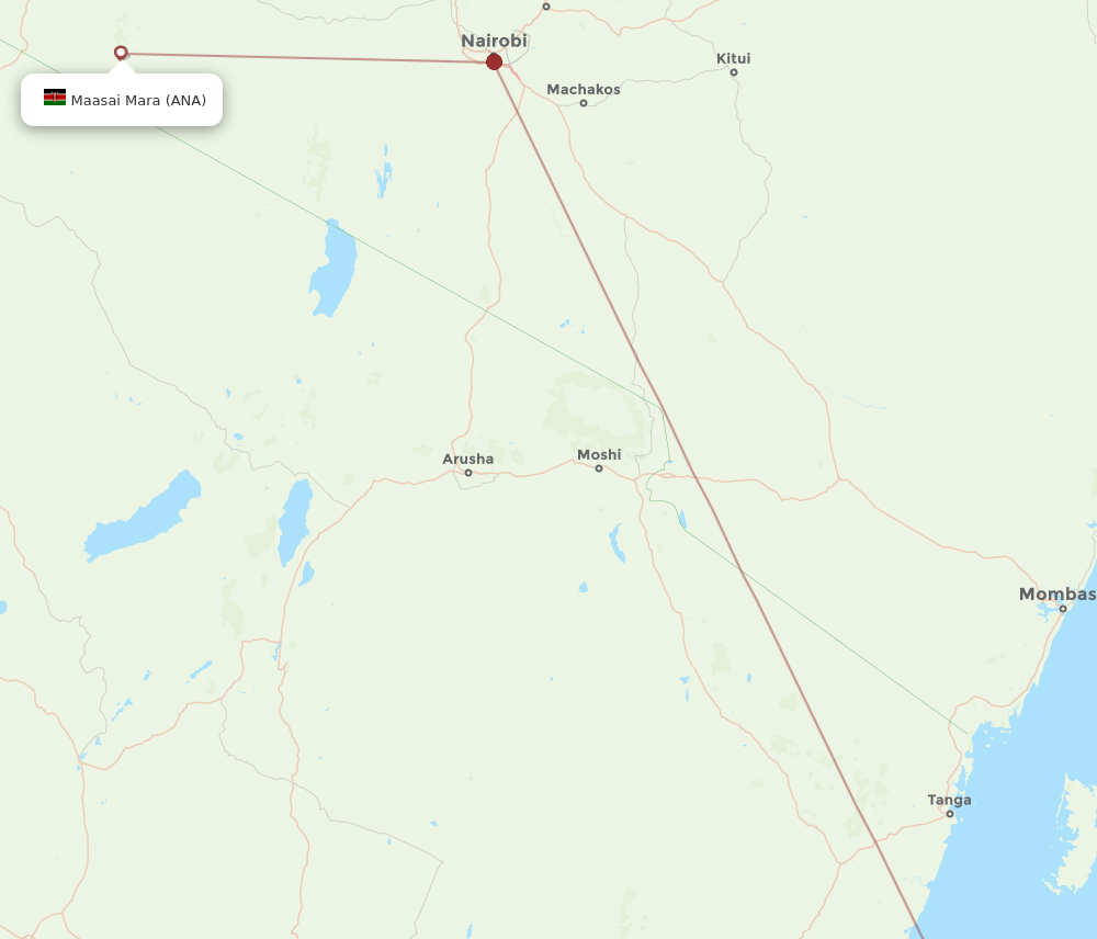 ANA-ZNZ flight routes