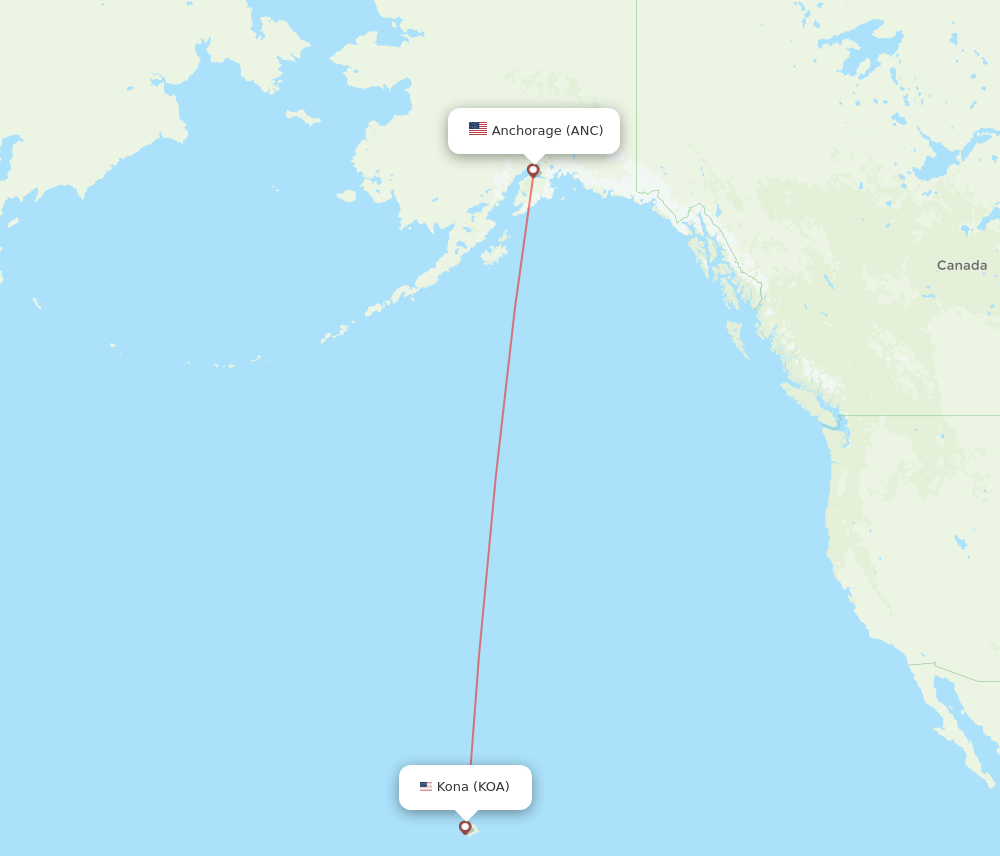 ANC-KOA flight routes