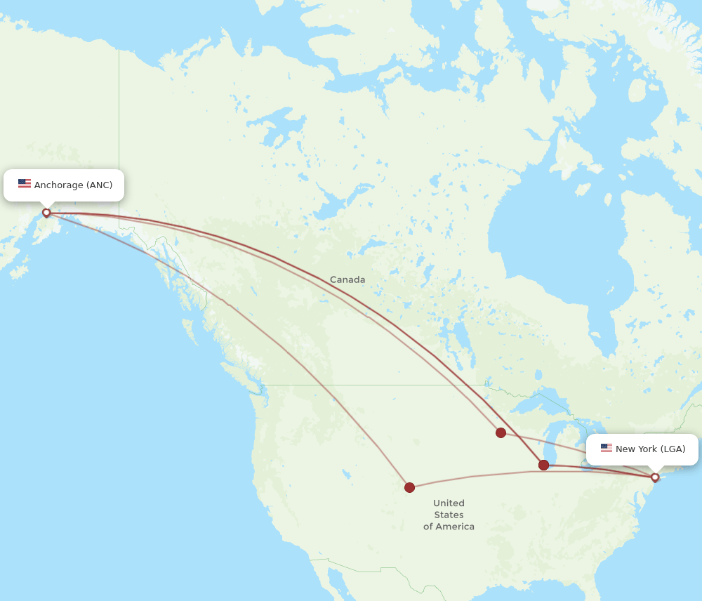 ANC-LGA flight routes
