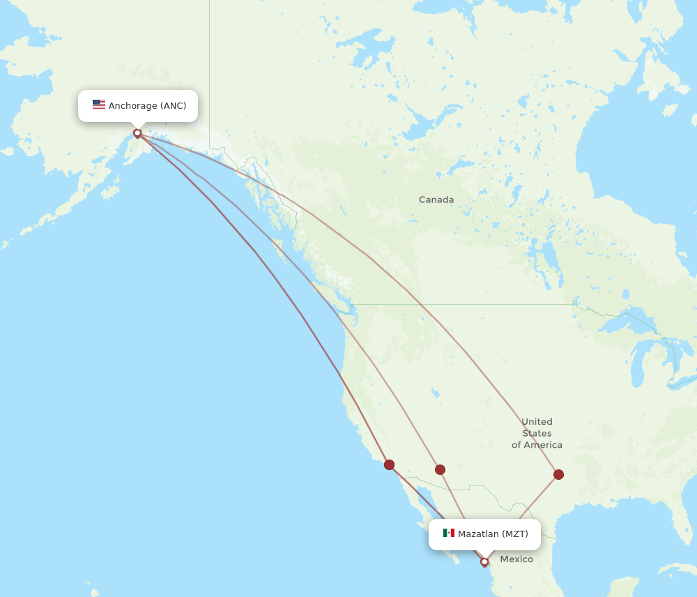 ANC-MZT flight routes