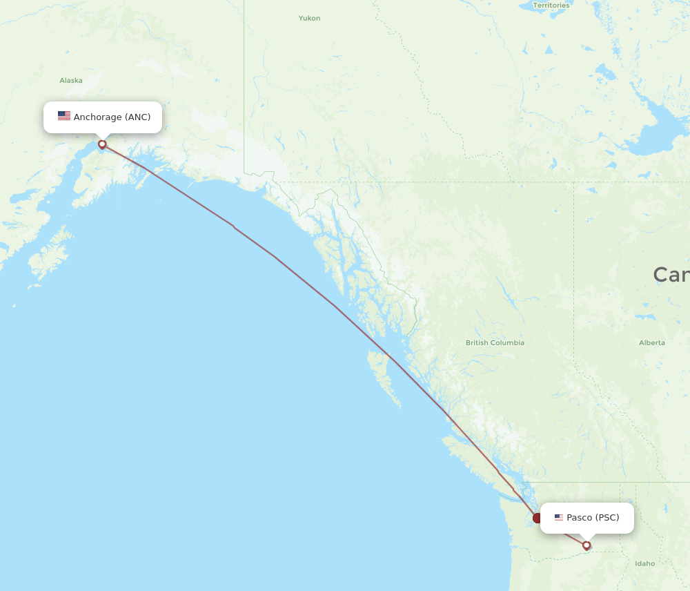 ANC-PSC flight routes