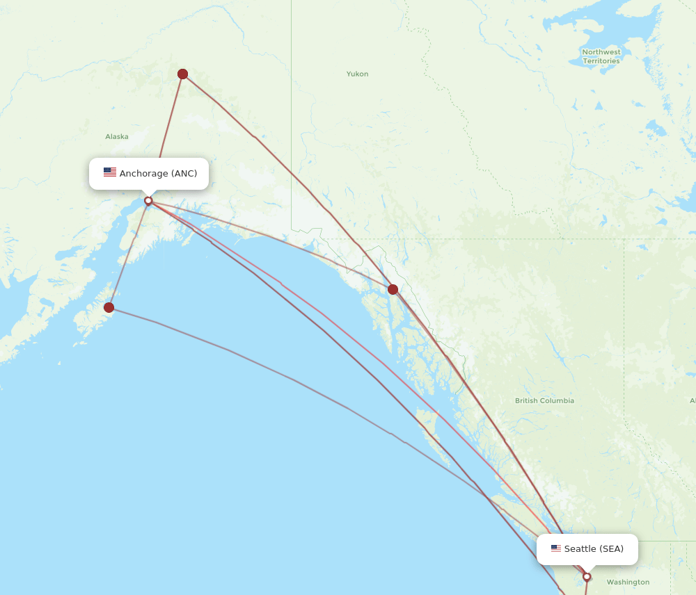 ANC-SEA flight routes
